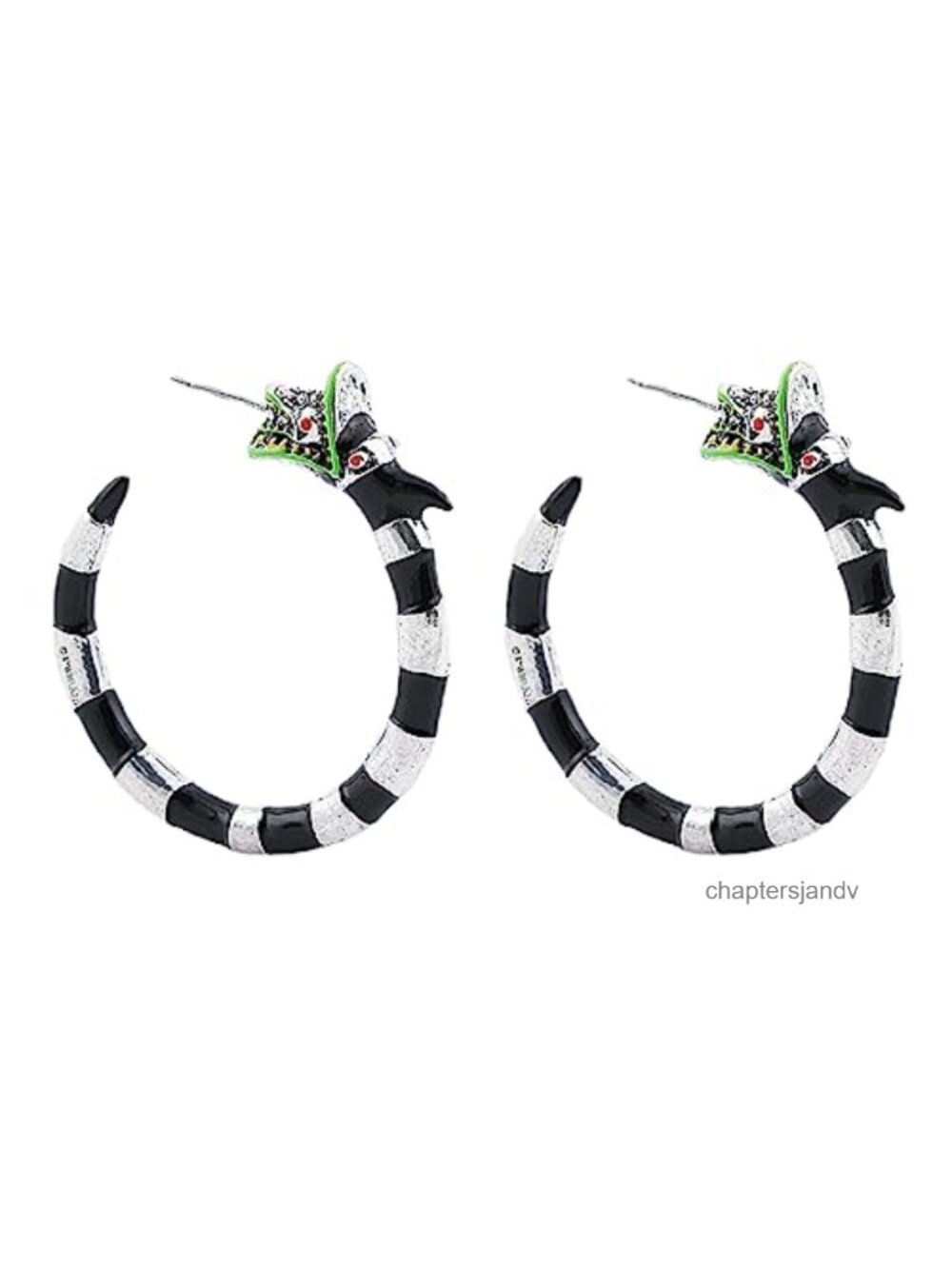 Snake Hoop Earrings Zinc Alloy Halloween Cosplay Costume Jewelry
